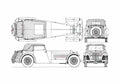 Blueprint Jaguar SS1 Cabriolet 1932 A4 Photo Print