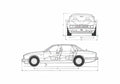Blueprint Jaguar XJ 6 Type Sedan 1993 A4 Photo Print