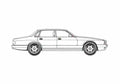 Blueprint Jaguar XJ6 Sedan 1995 A4 Photo Print
