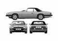Blueprint Jaguar XJS 4.0 Convertible Cabriolet 1993 A4 Photo Print