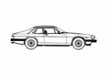 Blueprint Jaguar XJS Coupe 1990 A4 Photo Print