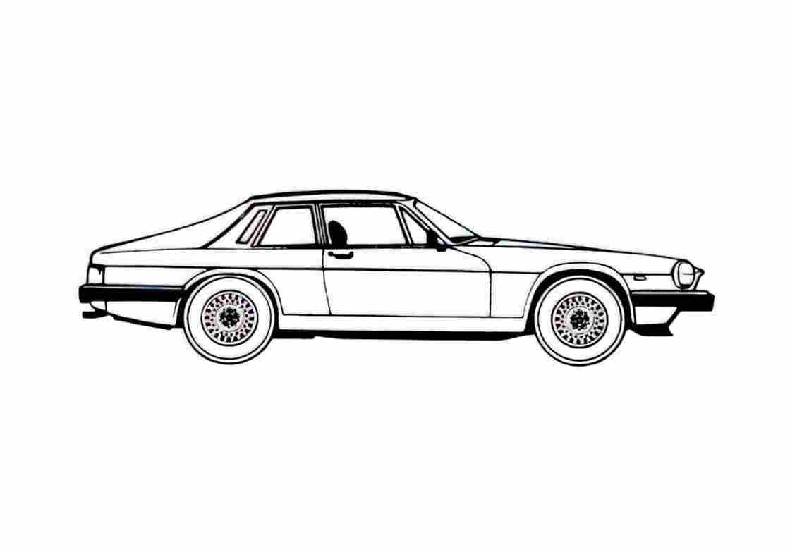 Blueprint Jaguar XJS Coupe 1990 A4 Photo Print