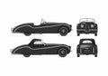 Blueprint Jaguar XK120 Roadster 1948 A4 Photo Print