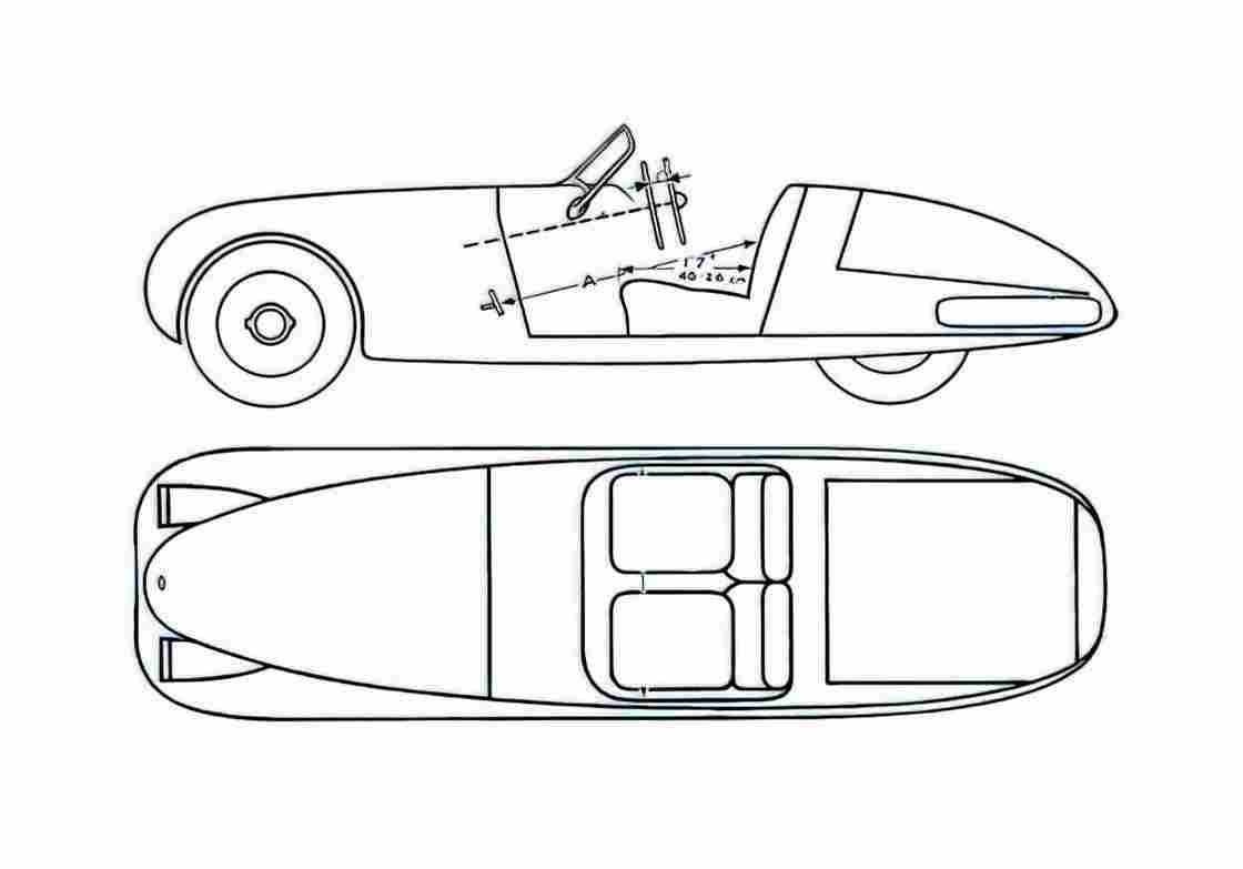 Blueprint Jaguar XK120 Roadster 1949 A4 Photo Print