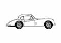 Blueprint Jaguar XK140 Coupe 1955 A4 Photo Print