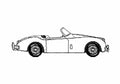 Blueprint Jaguar XK150 Cabriolet 1959 A4 Photo Print