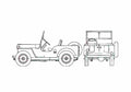 Blueprint Jeep CJ 2a Universal SUV 1942 A4 Photo Print