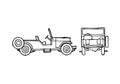 Blueprint Jeep CJ 6 SUV 1975 A4 Photo Print