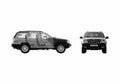 Blueprint Jeep Grand Cherokee SUV 2004 A4 Photo Print
