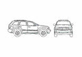 Blueprint Jeep Grand Cherokee SUV 2007 A4 Photo Print