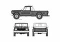 Blueprint Jeep Honcho Pick up 1981 A4 Photo Print