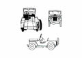 Blueprint Jeep Hotchkiss SUV 1965 A4 Photo Print