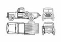 Blueprint Jeep IKA Baqueano Pick up 1959 A4 Photo Print