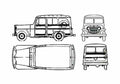 Blueprint Jeep IKA Estanciera Wagon 1957 A4 Photo Print
