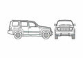 Blueprint Jeep Liberty SUV 2008 A4 Photo Print
