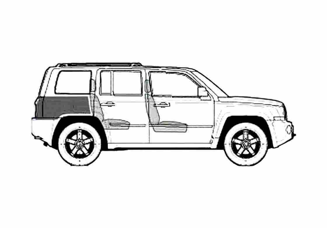 Blueprint Jeep Patriot 20 CRD Sport SUV 2007 A4 Photo Print