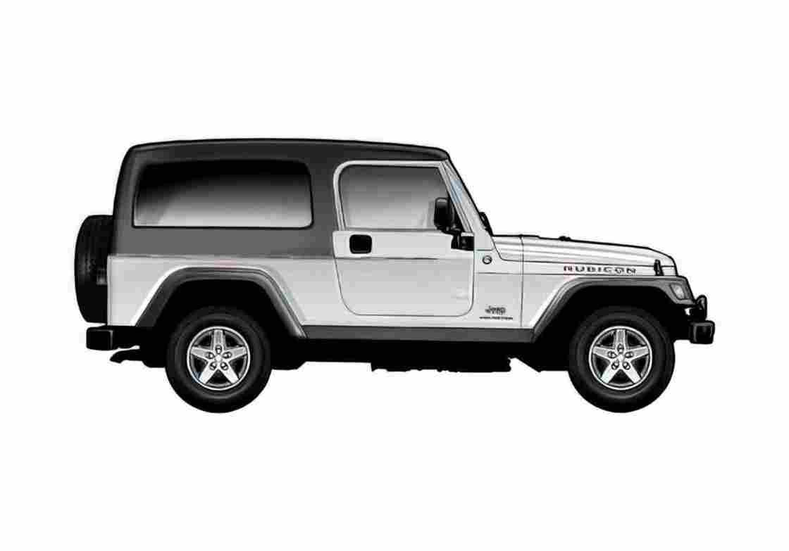 Blueprint Jeep Rubicon SUV 1997 A4 Photo Print