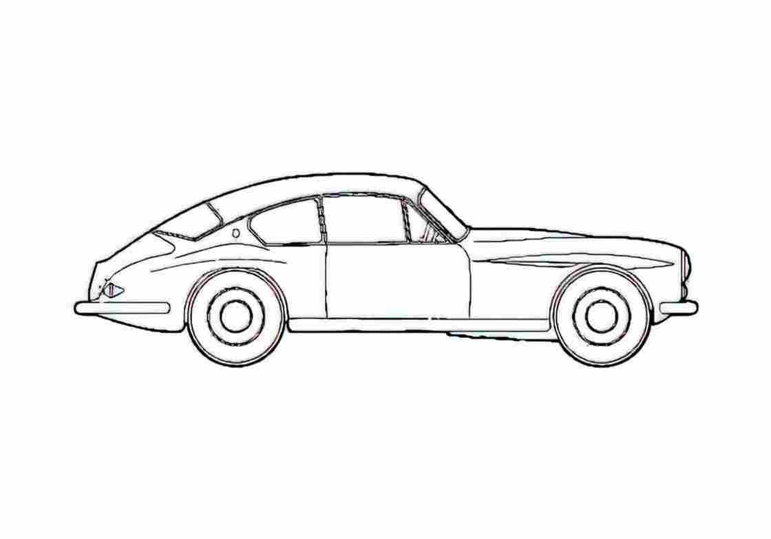 Blueprint Jensen 541S Coupe 1960 A4 Photo Print