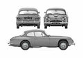 Blueprint Jensen CV8 Mk III Coupe 1965 A4 Photo Print