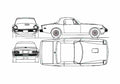 Blueprint Jensen Healey Coupe 1972 A4 Photo Print