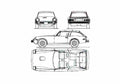 Blueprint Jensen Healey GT Hatchback 1975 A4 Photo Print