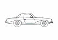 Blueprint Jensen Interceptor P66 Cabriolet 1965 A4 Photo Print