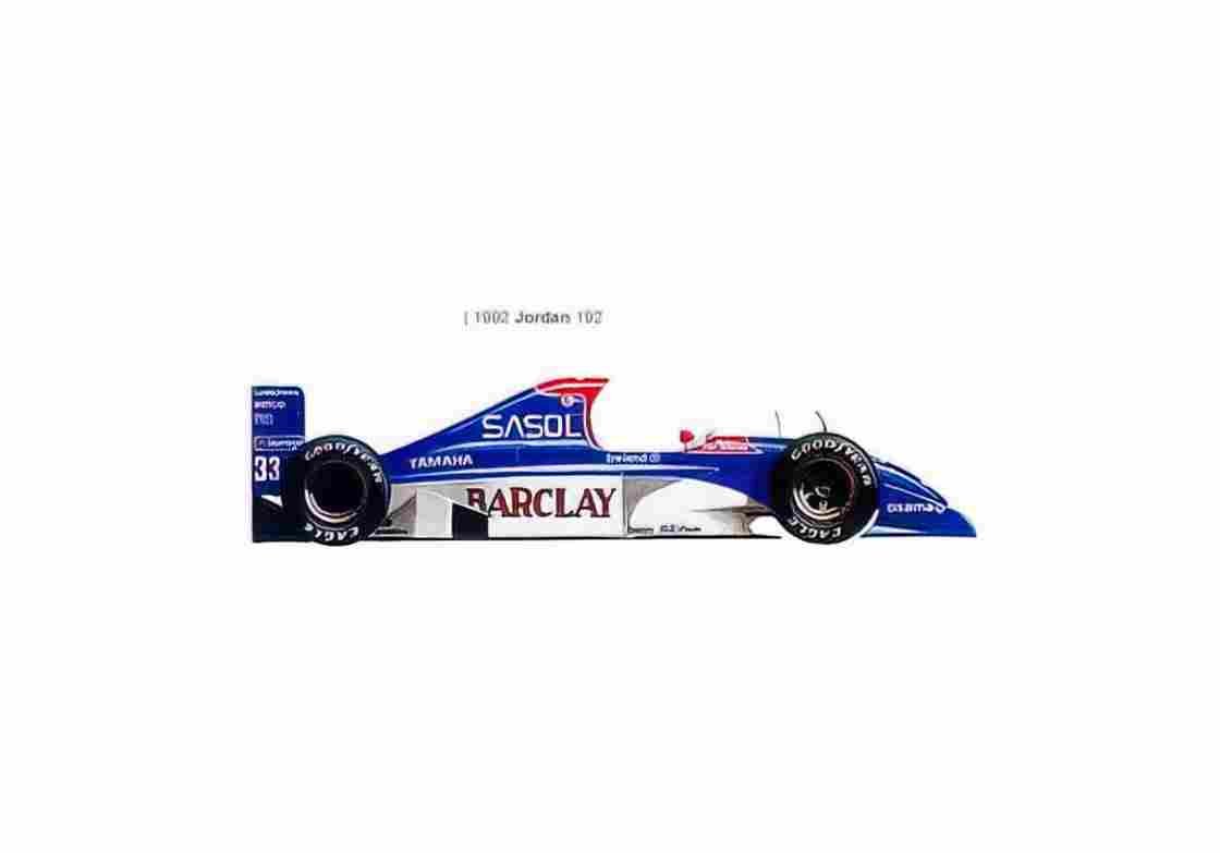 Blueprint Jordan 192 F1 OW 1992 01 A4 Photo Print