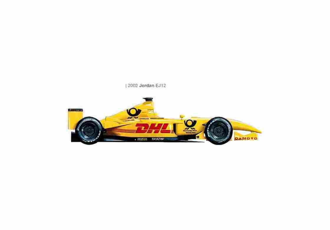 Blueprint Jordan EJ12 F1 OW 2002 01 A4 Photo Print