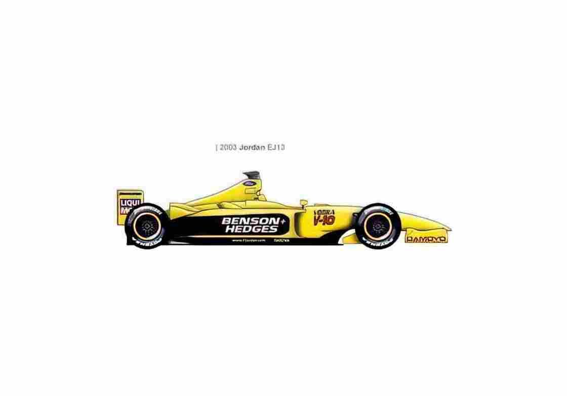 Blueprint Jordan EJ13 F1 OW 2003 01 A4 Photo Print