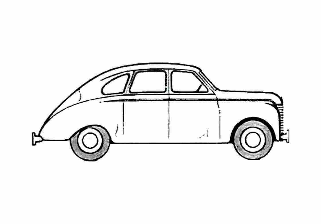 Blueprint Jowett Javelin Sedan 1948 A4 Photo Print