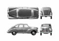Blueprint Jowett Javelin Sedan 1953 A4 Photo Print