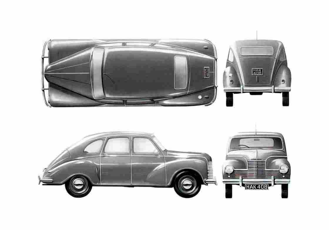 Blueprint Jowett Javelin Sedan 1953 A4 Photo Print