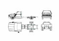 Blueprint K Chassis Cab LWB Pick up 1990 A4 Photo Print