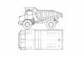 Blueprint Kaelble KV34 Dump Truck 1965 A4 Photo Print