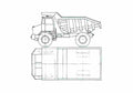 Blueprint Kaelble KVW34 Dump Truck 1965 A4 Photo Print