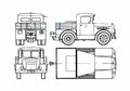 Blueprint Kaelble Schwerlastschlepper Truck 1936 A4 Photo Print