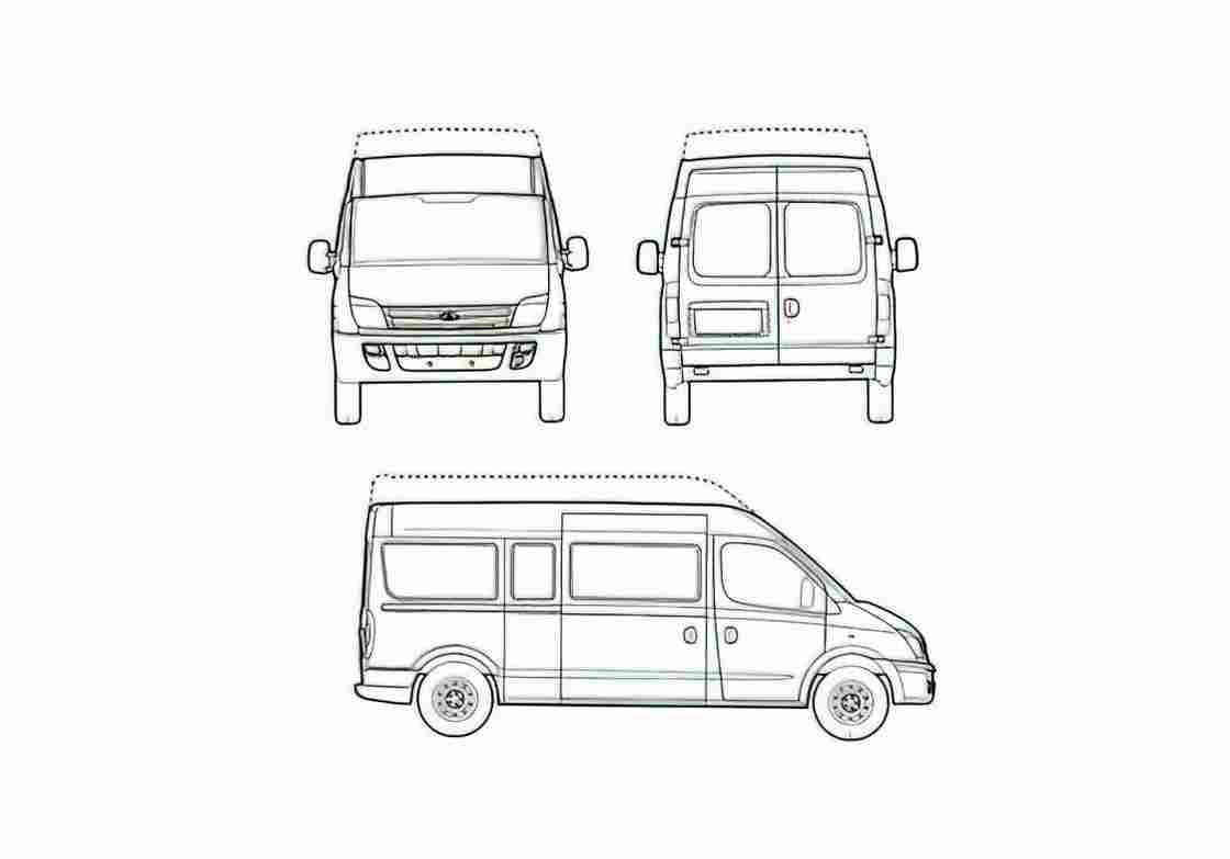 Blueprint LDV Maxus Van 2006 A4 Photo Print