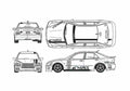 Blueprint Lexus Altezza Apex D1 Sedan 2003 A4 Photo Print
