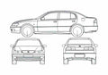 Blueprint Lexus GS 300 Sedan 1993 A4 Photo Print