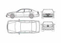 Blueprint Lexus GS 400 Sedan 2003 A4 Photo Print