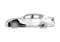 Blueprint Lexus GS 430 Sedan 2006 A4 Photo Print