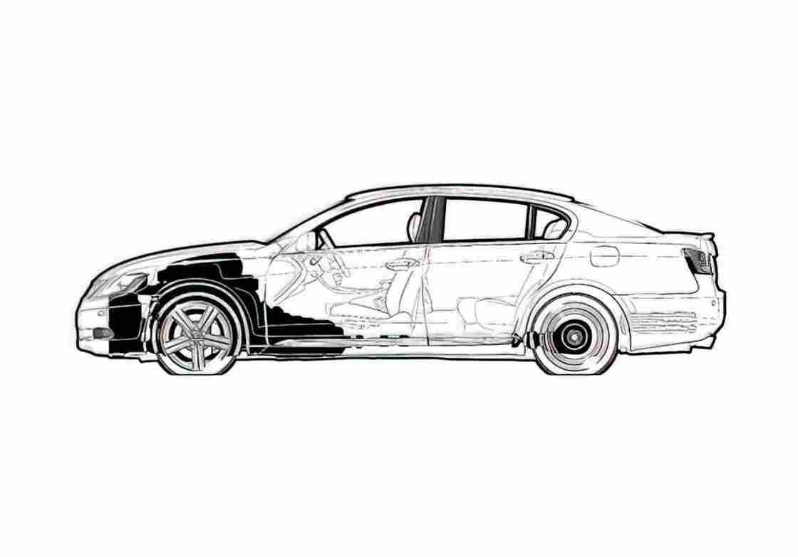 Blueprint Lexus GS 430 Sedan 2006 A4 Photo Print