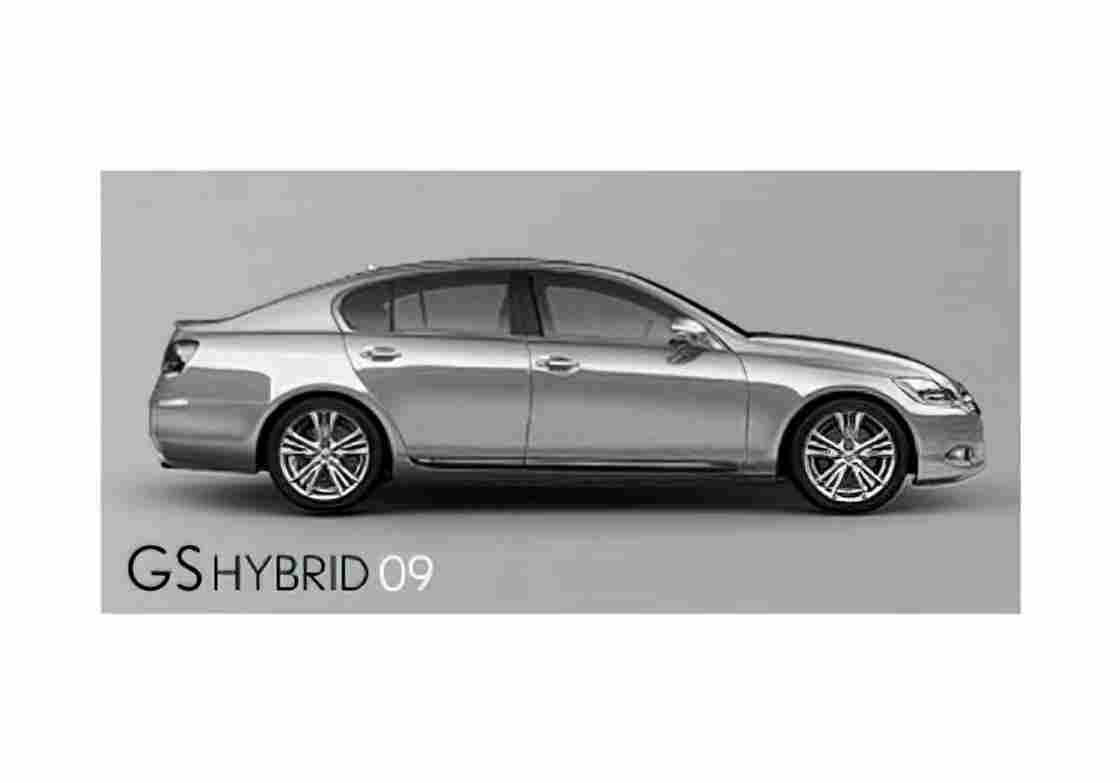 Blueprint Lexus GS Hybrid Sedan 2009 A4 Photo Print