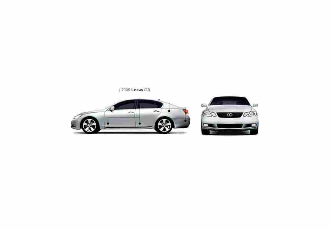 Blueprint Lexus GS Sedan 2009 01 A4 Photo Print