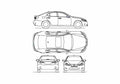 Blueprint Lexus IS 250 Sedan 2010 A4 Photo Print
