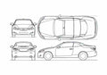 Blueprint Lexus IS 250C Coupe 2010 A4 Photo Print