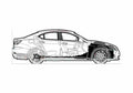 Blueprint Lexus IS 350 Sedan 2006 A4 Photo Print