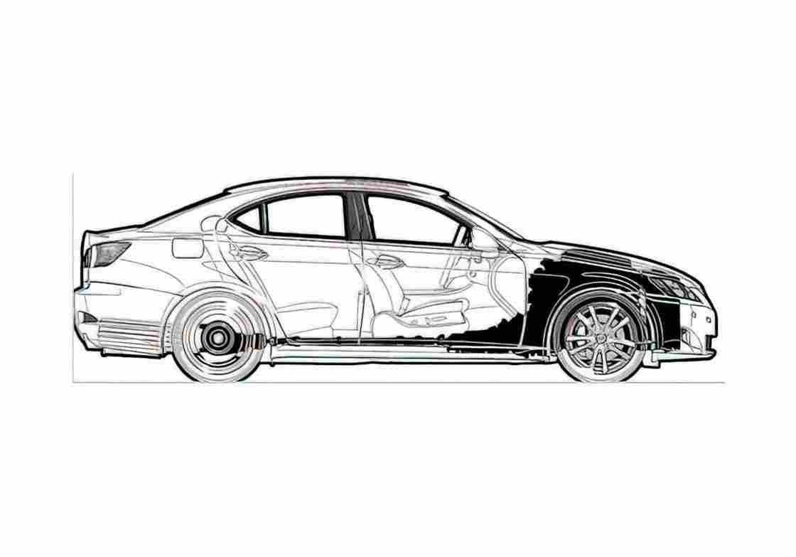 Blueprint Lexus IS 350 Sedan 2006 A4 Photo Print
