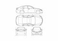 Blueprint Lexus IS Sedan 2007 A4 Photo Print