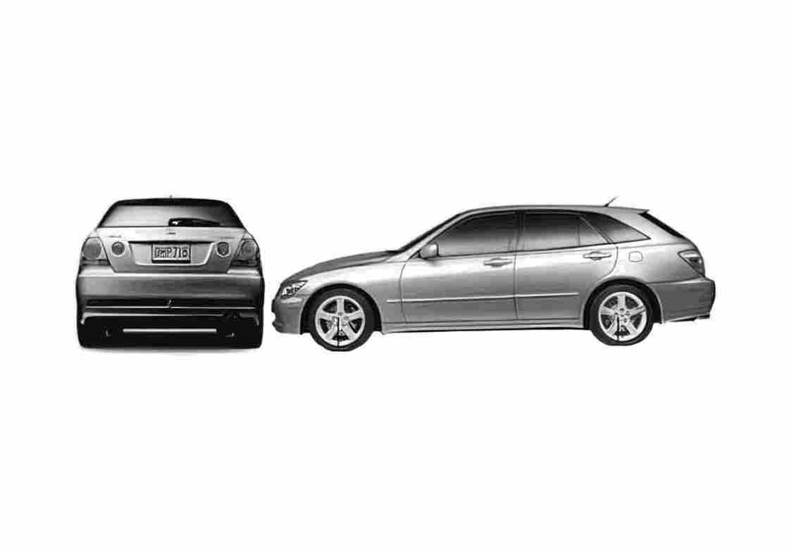 Blueprint Lexus IS Sport Coupe 2005 A4 Photo Print